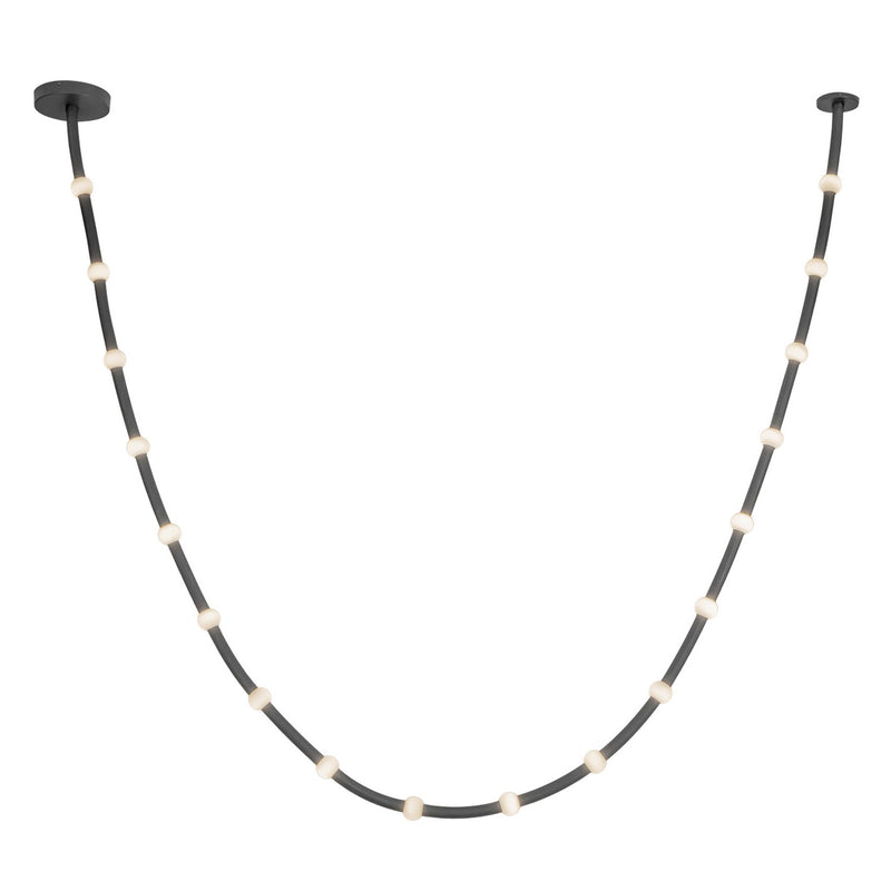 Kuzco Lighting - PD39317-BK/OP-UNV-010 - LED Pendant - Corda - Black/Opal Glass
