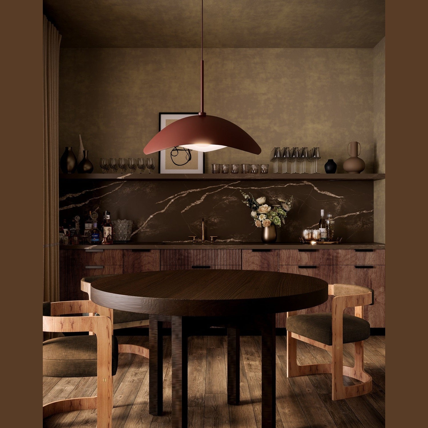 Kuzco Lighting - PD55922-PEC - One Light Pendant - Kirby - Peach