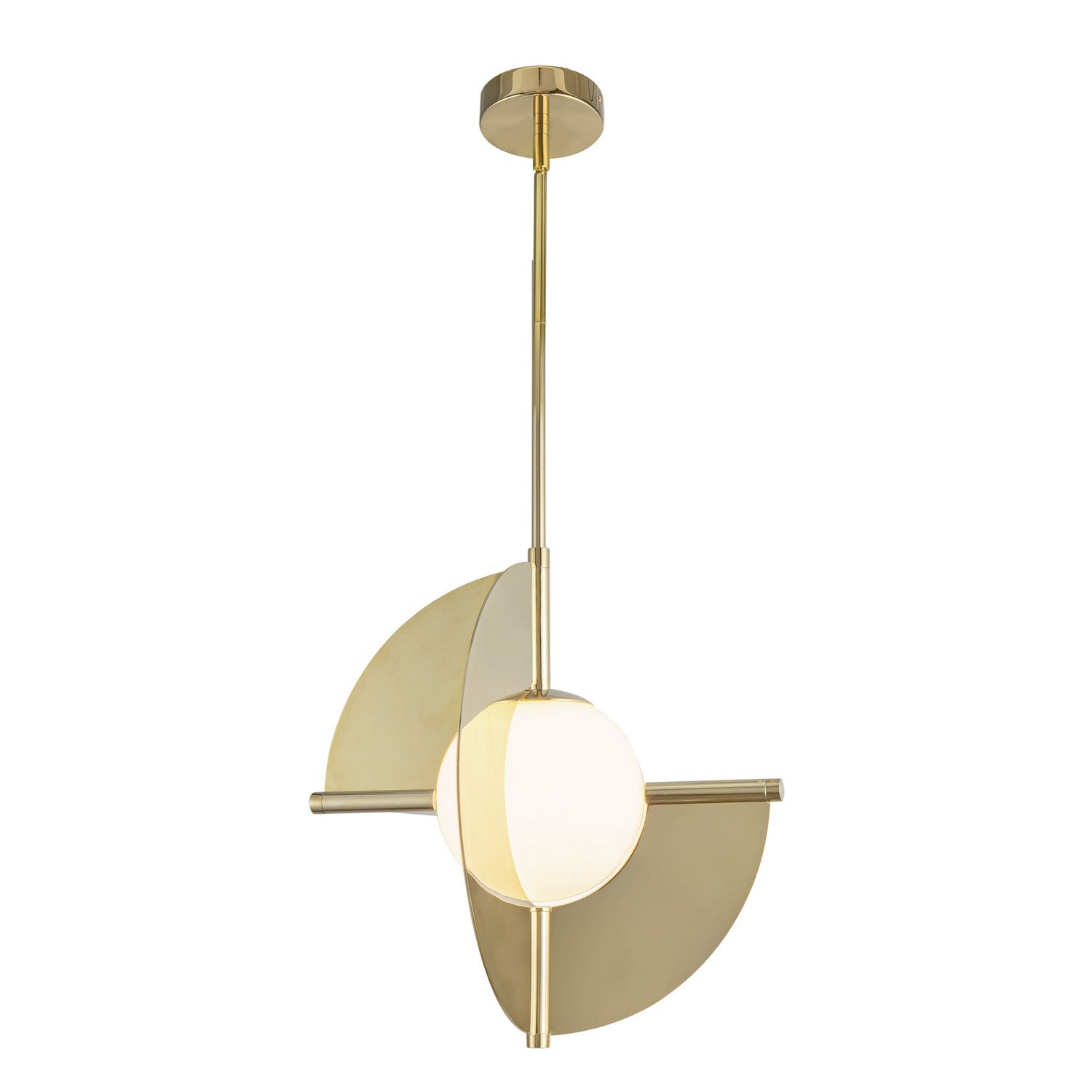 Kuzco Lighting - PD65116-MRB/OP-UNV - LED Pendant - Scorpio - Metallic Brass/Opal Glass