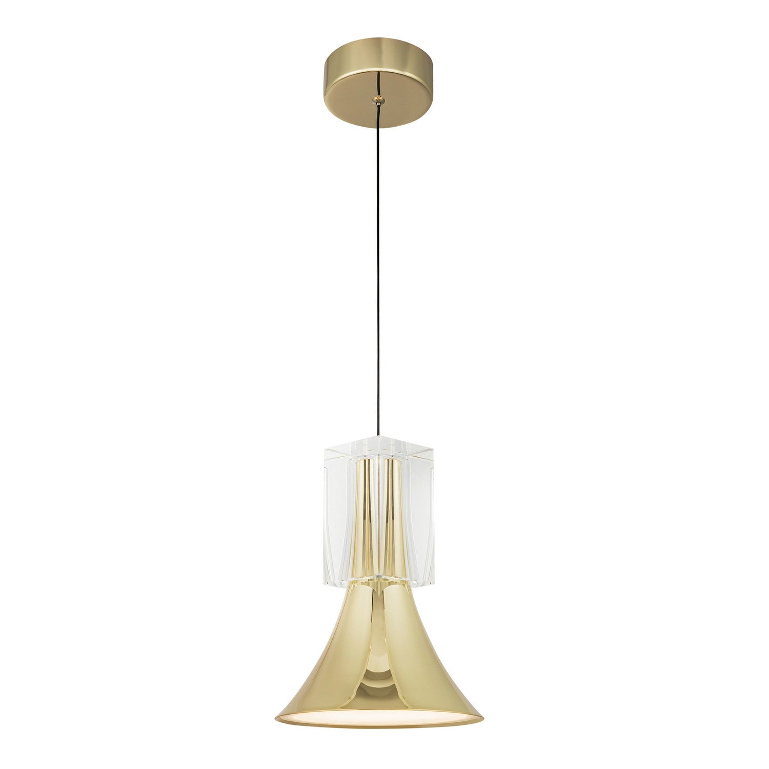 Kuzco Lighting - PD94108-MRB/CC-UNV - LED Pendant - Floe - Metallic Brass/Clear Crystal