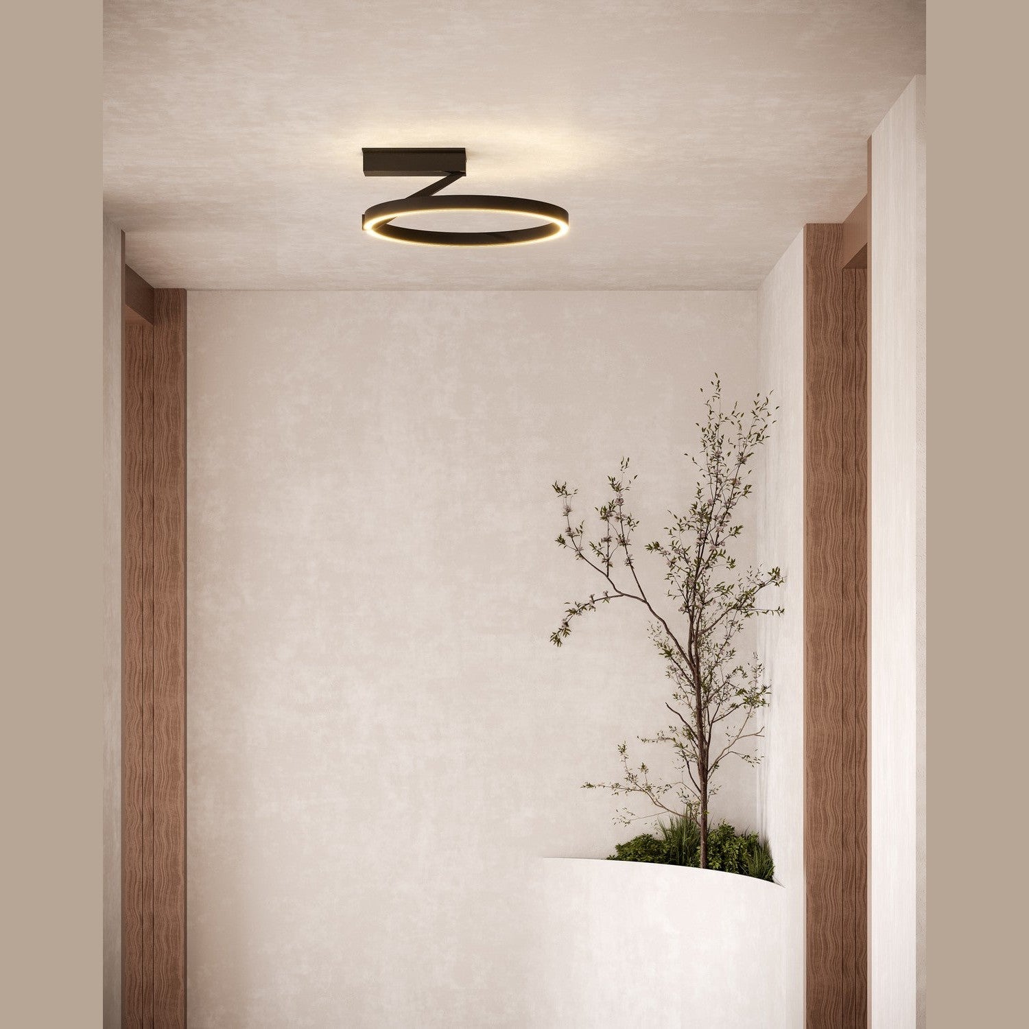 Kuzco Lighting - SF27716-BK-3WCCT-UNV - LED Semi-Flush Mount - Roda - Black