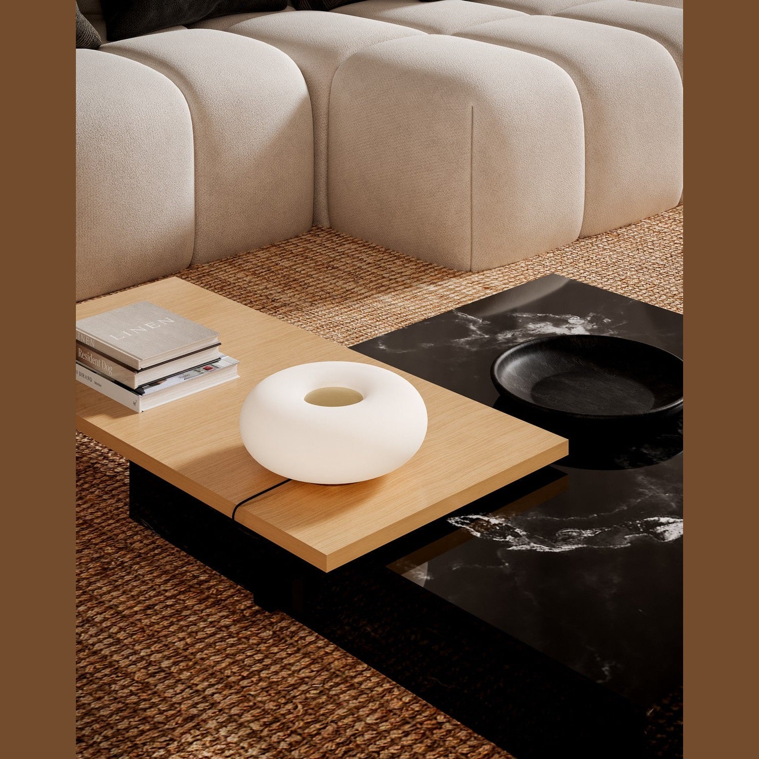 Kuzco Lighting - TL12413-VB/OP - LED Table Lamp - Nimbus - Vintage Brass/Opal Glass