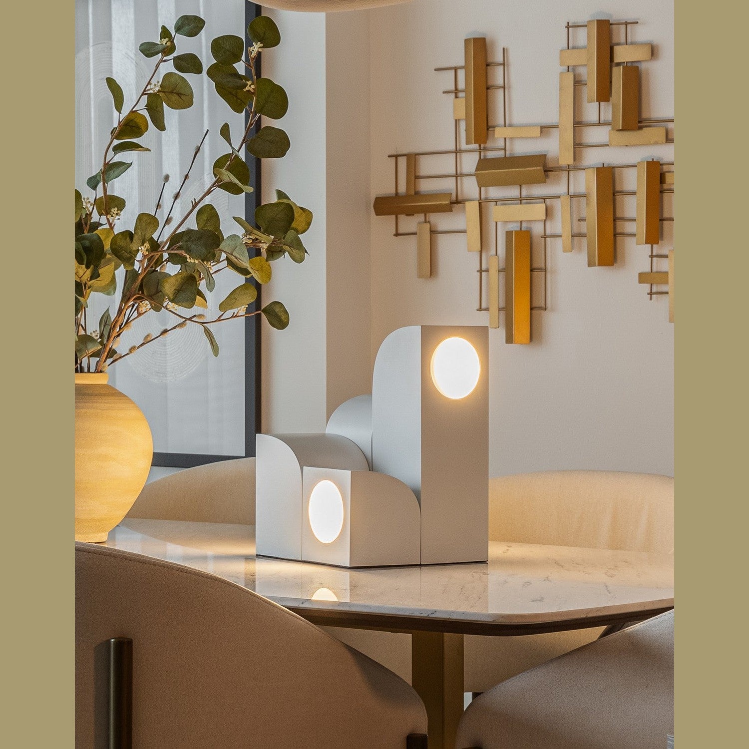 Kuzco Lighting - TL82412-WH - LED Table Lamp - Gypsum - White