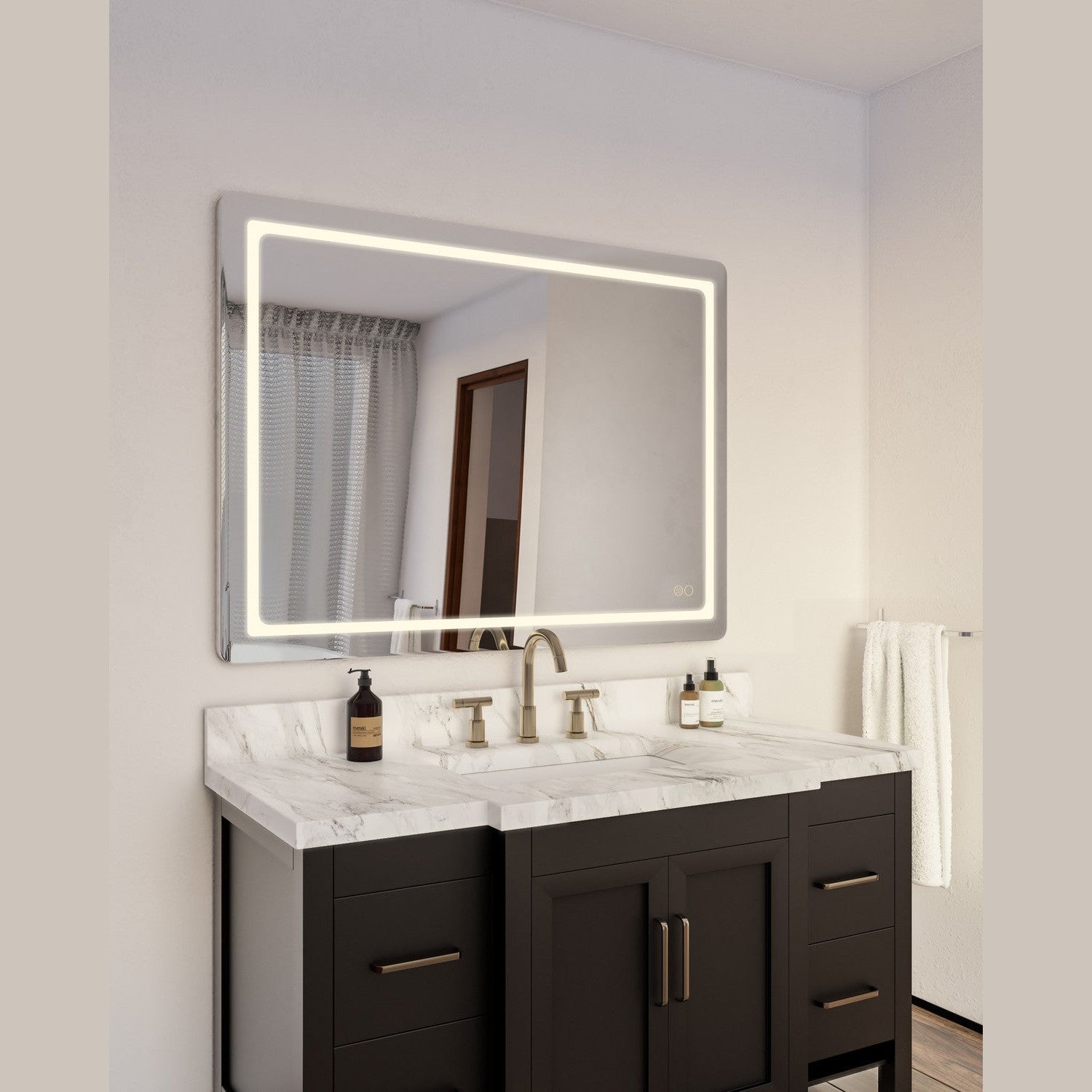 Kuzco Lighting - VM31148-5CCT - LED Vanity Mirror - Seneca - Sandblasted Merc Edge