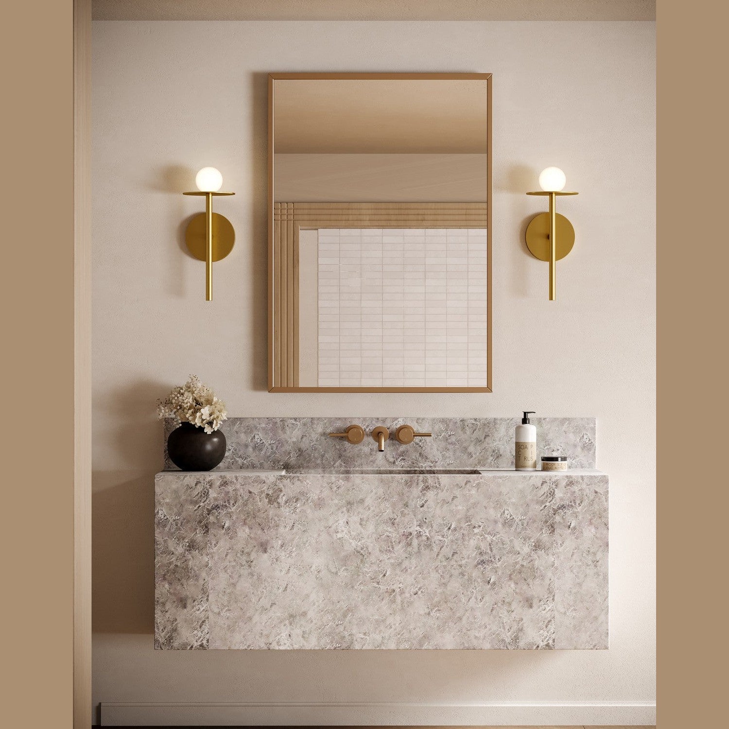 Kuzco Lighting - WS15504-BG-UNV - LED Wall Sconce - Elixir - Brushed Gold