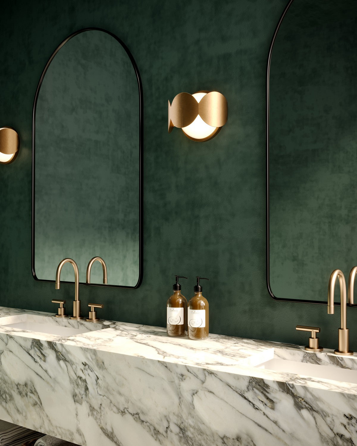 Kuzco Lighting - WS59810-BG/OP - One Light Wall Sconce - Ciel - Brushed Gold/Opal Glass