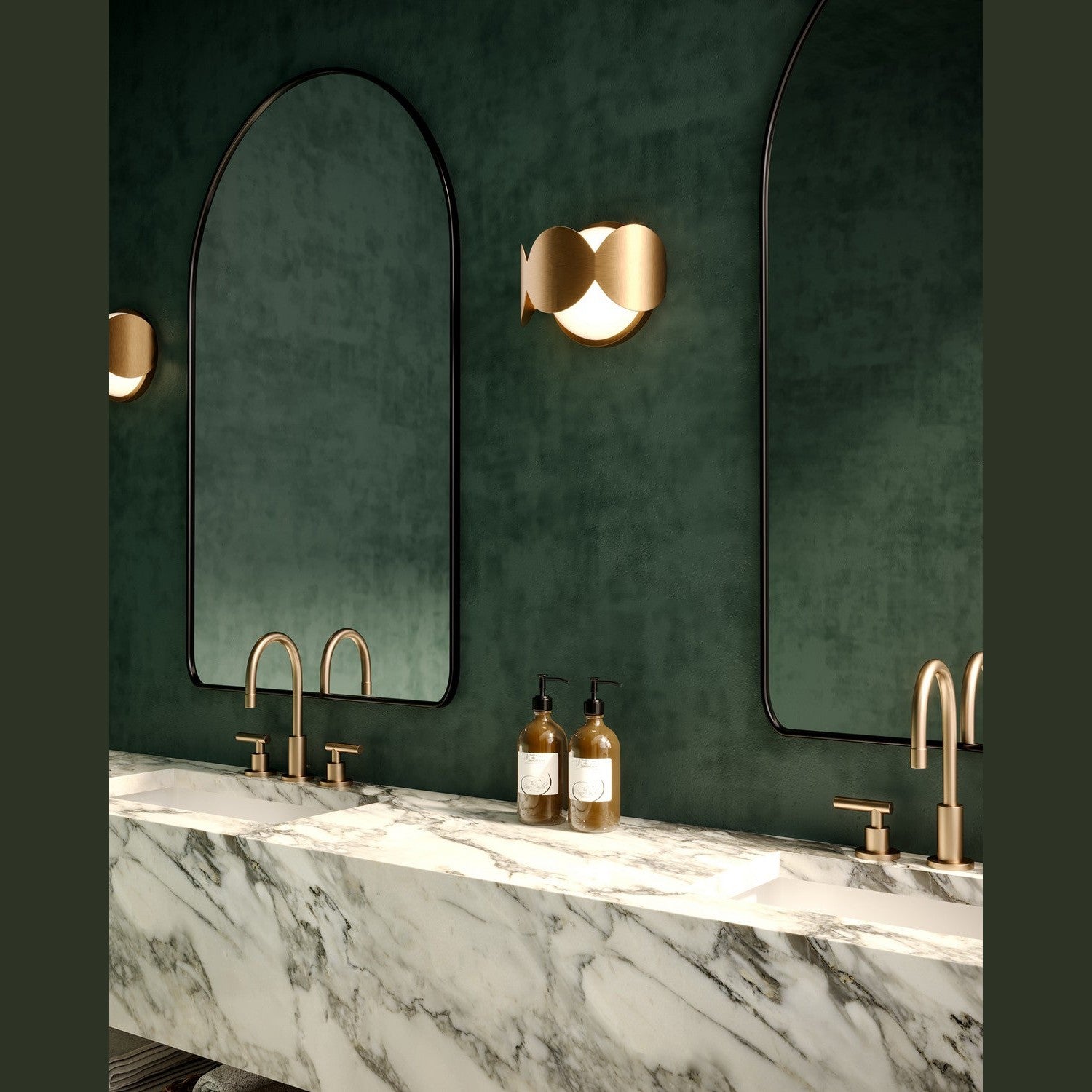 Kuzco Lighting - WS59810-BG/OP - One Light Wall Sconce - Ciel - Brushed Gold/Opal Glass