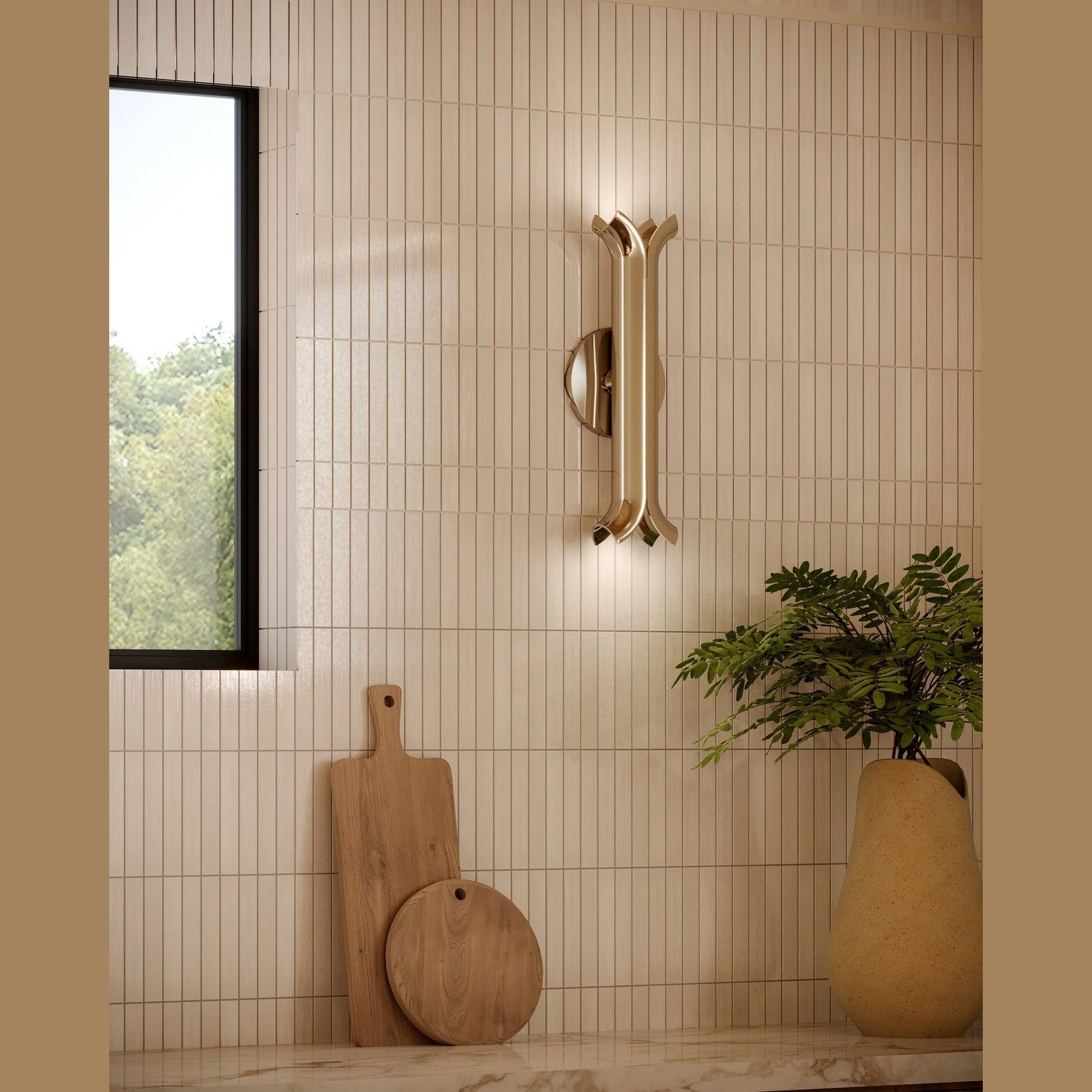 Kuzco Lighting - WS89714-PN - LED Wall Sconce - Husk - Polished Nickel