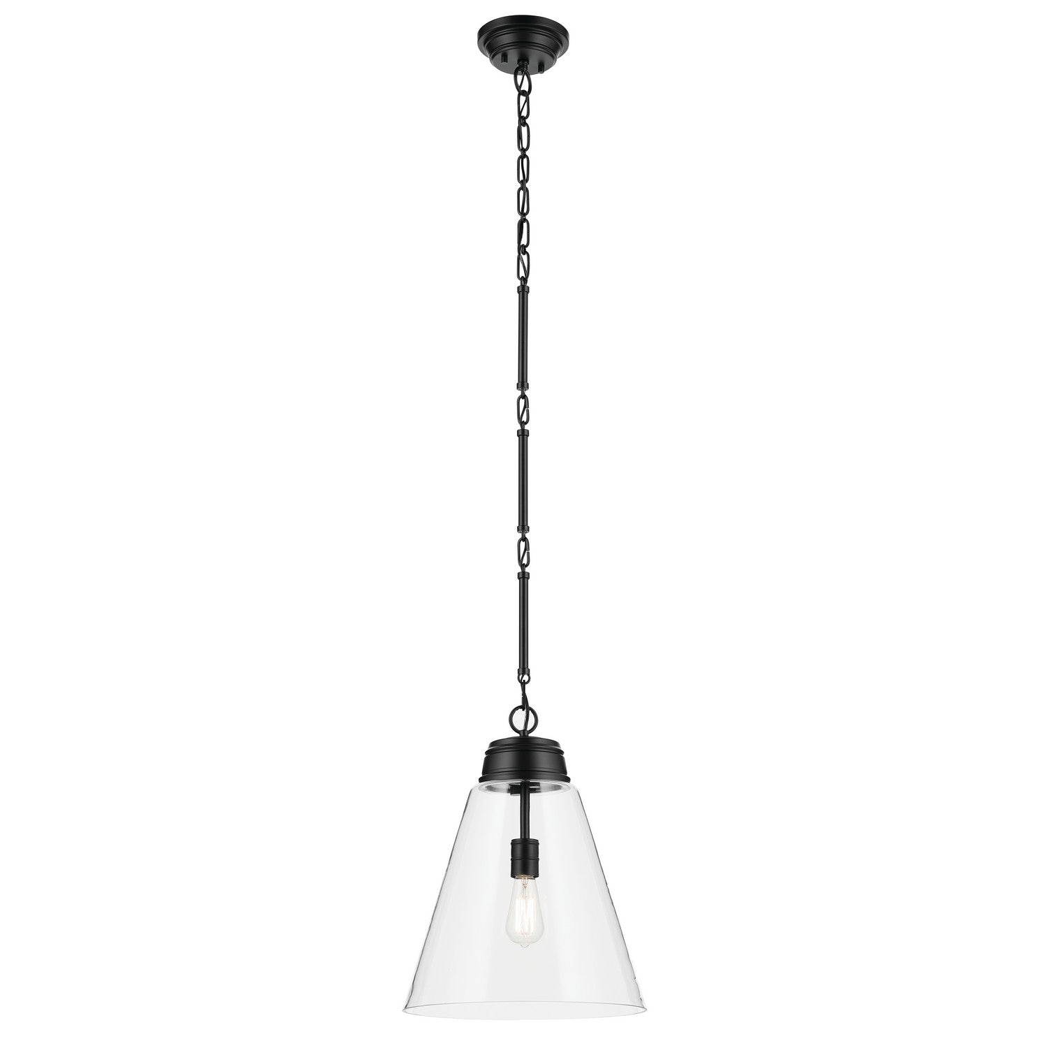 Kichler - 52662BKCLR - One Light Pendant - Marsailli - Black