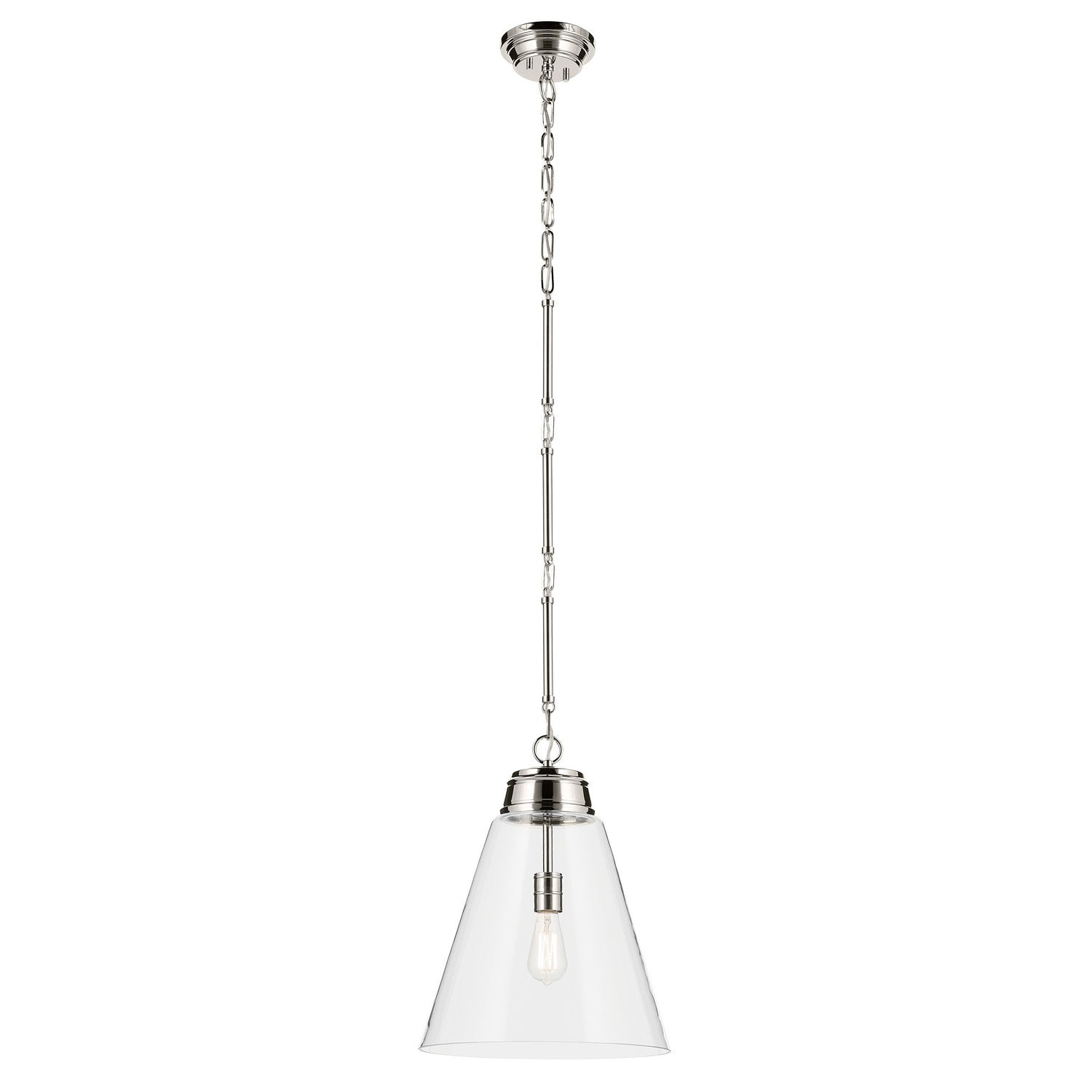 Kichler - 52662PNCLR - One Light Pendant - Marsailli - Polished Nickel