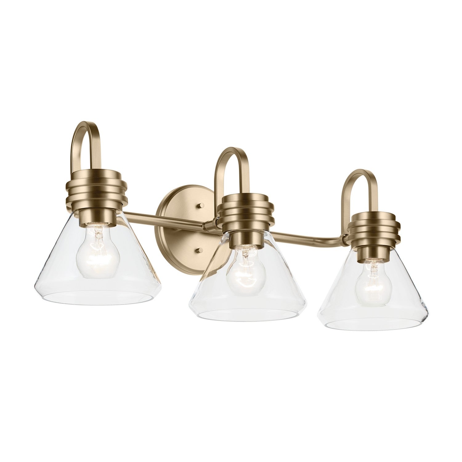 Kichler - 55155CPZCLR - Three Light Bath - Farum - Champagne Bronze