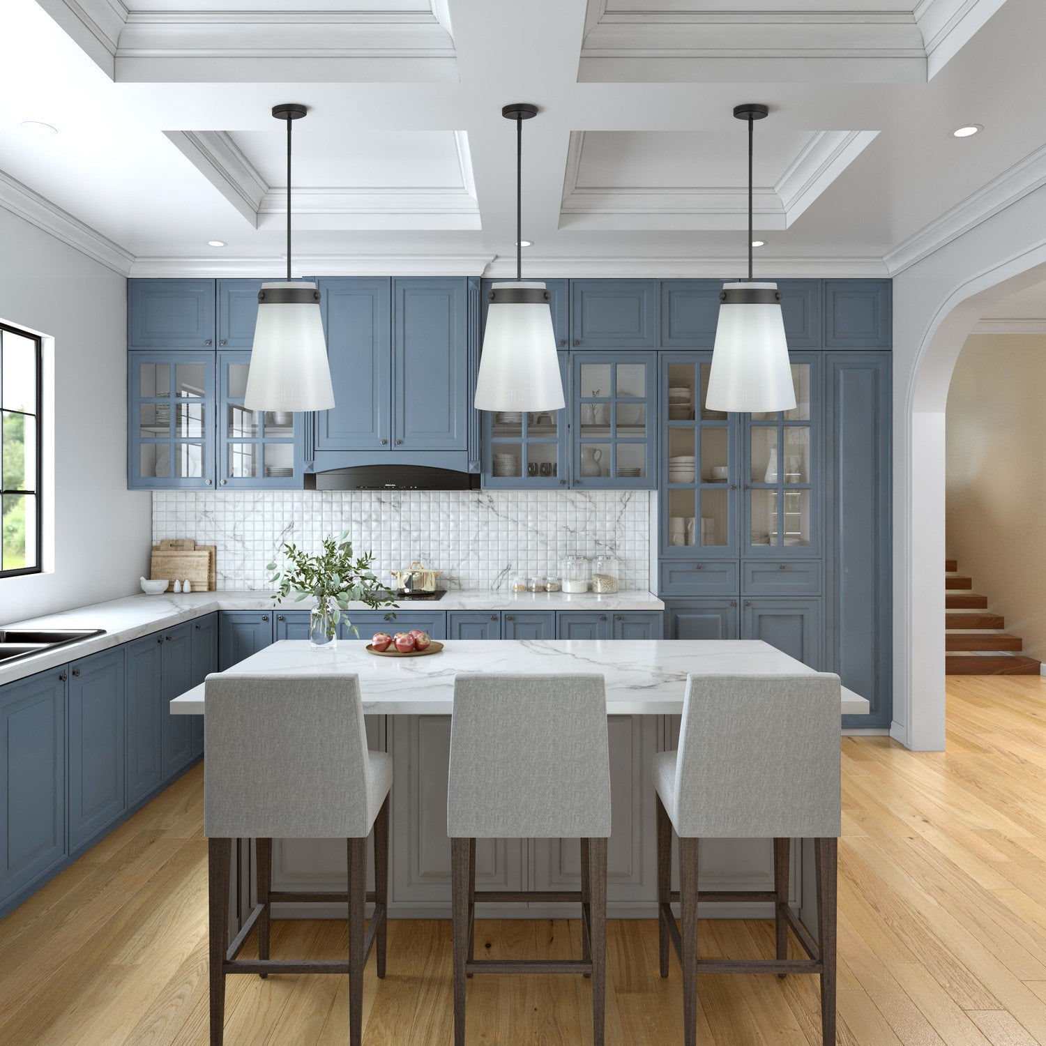 Artcraft - AC10640BK - One Light Pendant - Dahlia - Black