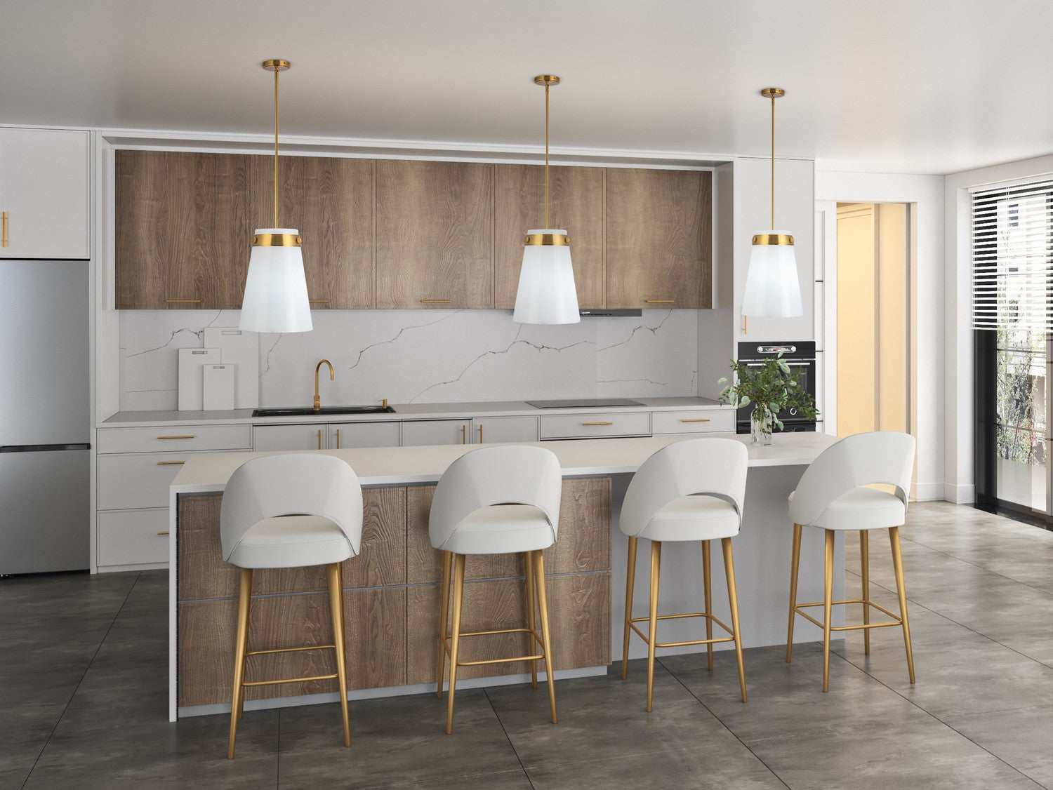 Artcraft - AC10640BR - One Light Pendant - Dahlia - Brushed Brass