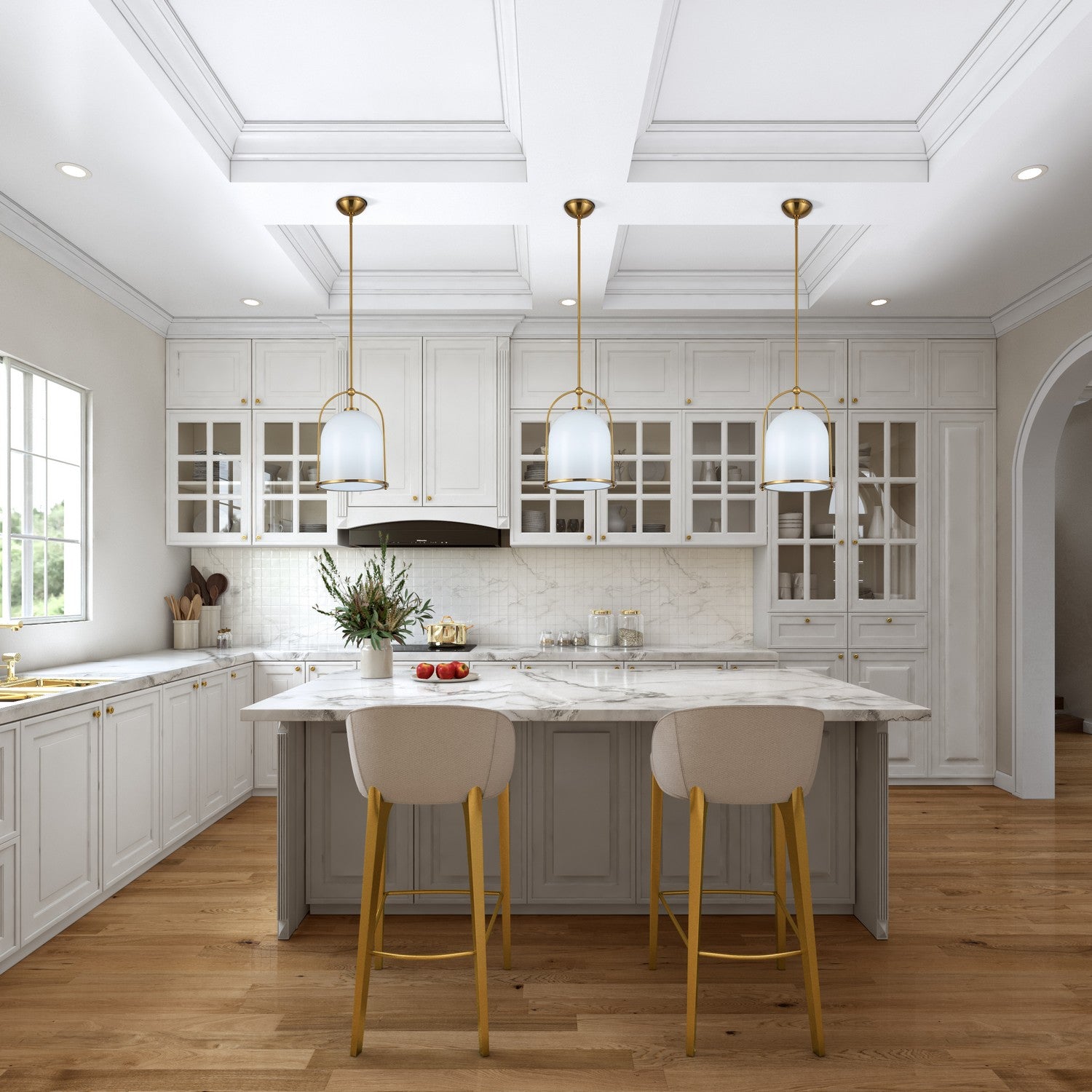 Artcraft - AC10650BR - One Light Pendant - Dahlia - Brushed Brass