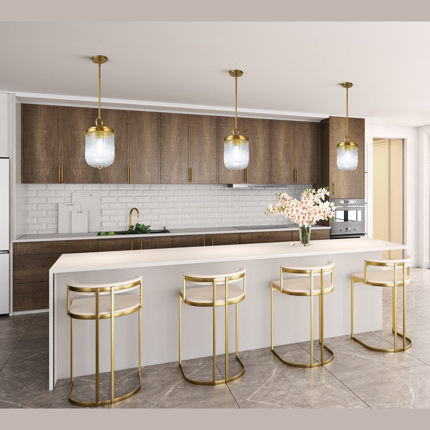 Artcraft - AC12020BR - One Light Pendant - Myla - Vintage Brass