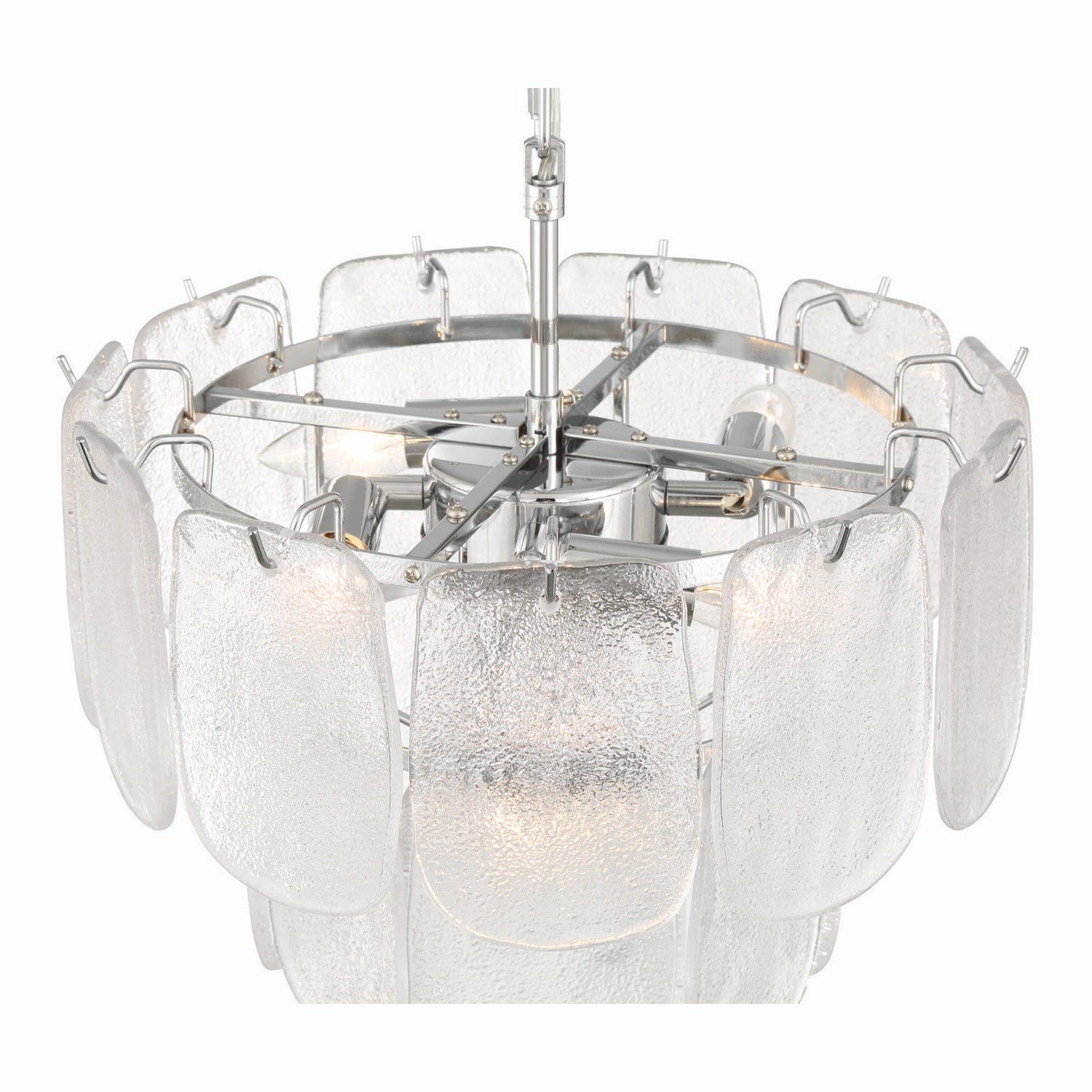 Artcraft - AC12051CR - Five Light Pendant - Bianca - Polished Nickel, Crystalline