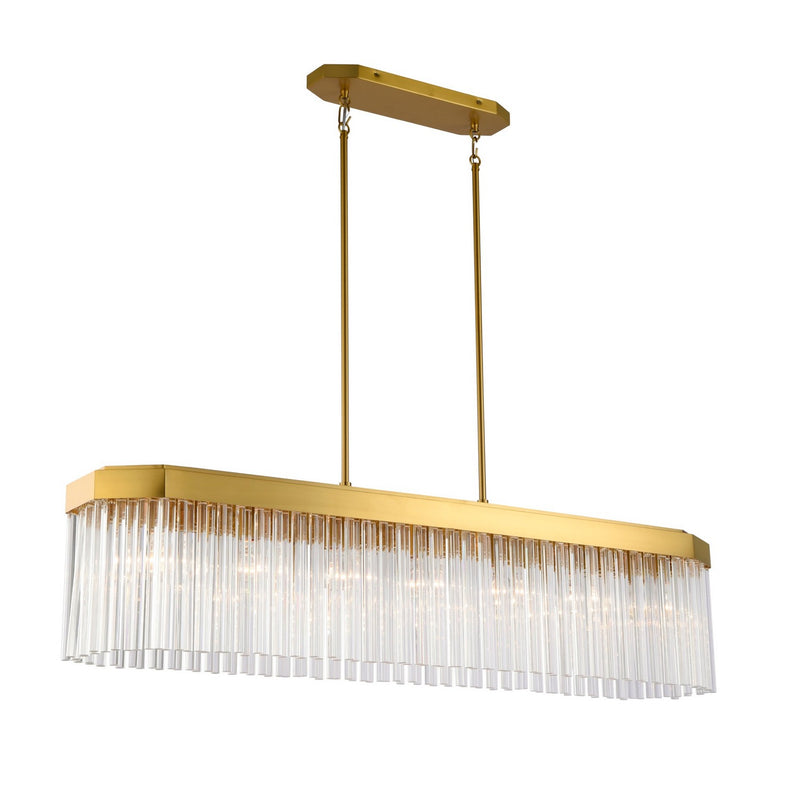 Artcraft - AC12064BR - Seven Light Island Pendant - Emma - Brushed Brass