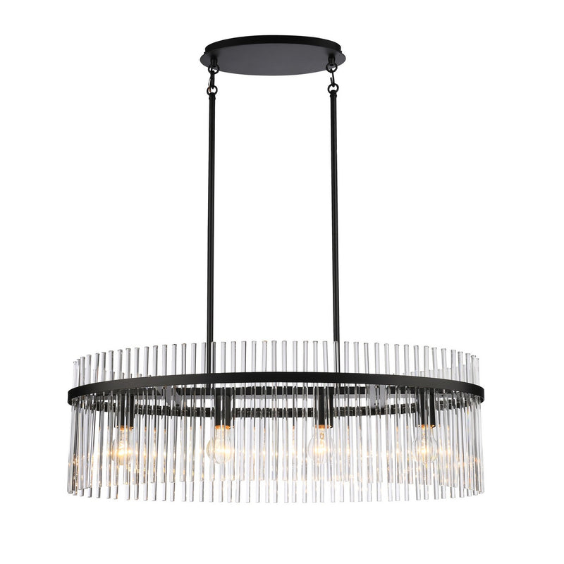Artcraft - AC12084BK - Four Light Island Pendant - Ava - Black