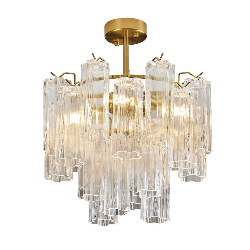 Artcraft - AC12103BR - Five Light Semi Flush Mount - Sophia - Brass
