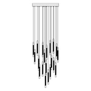 Artcraft - AC12140BR - LED Chandelier - Celine - Brass