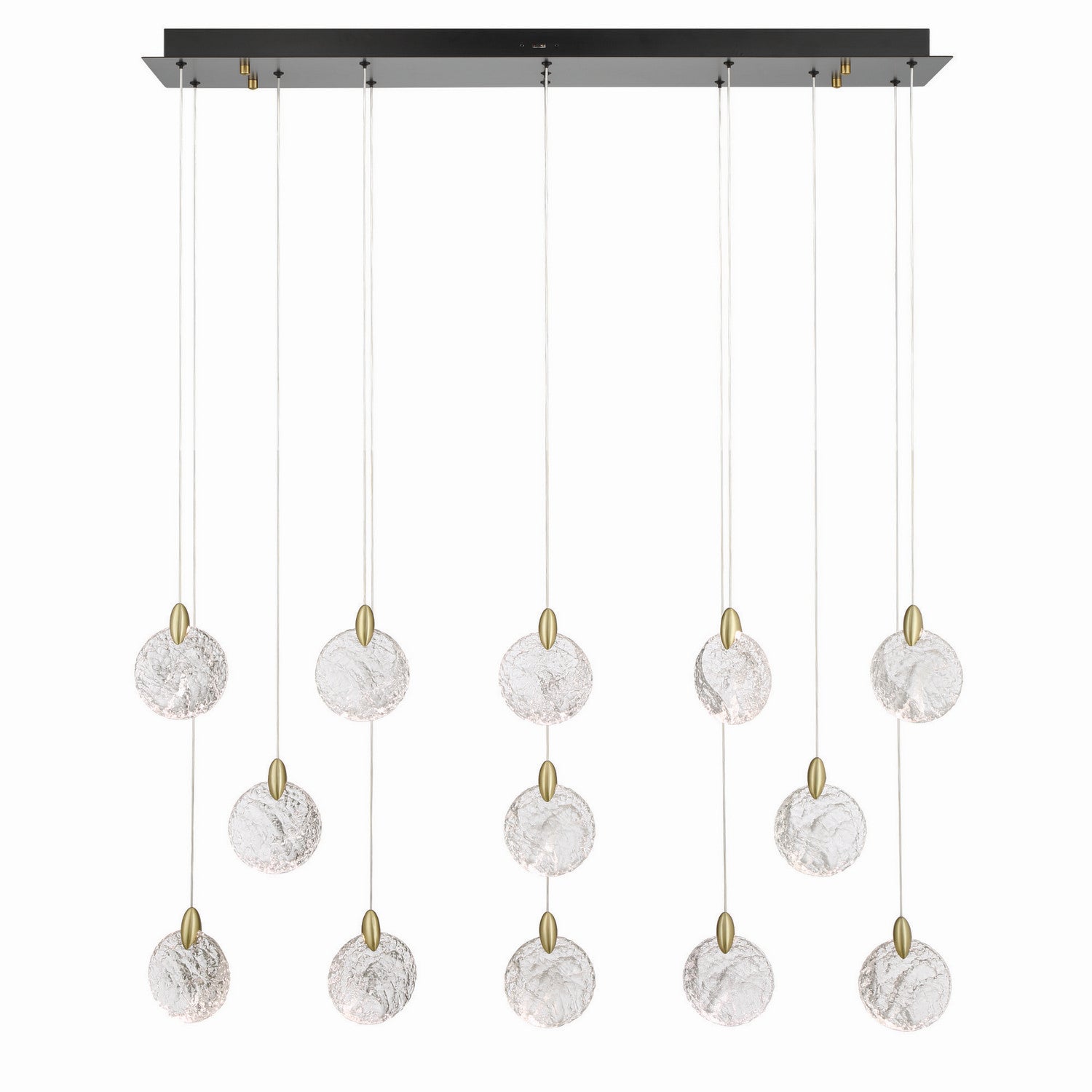 Artcraft - AC12154BB - LED Island Pendant - Snowflake - Satin Brass