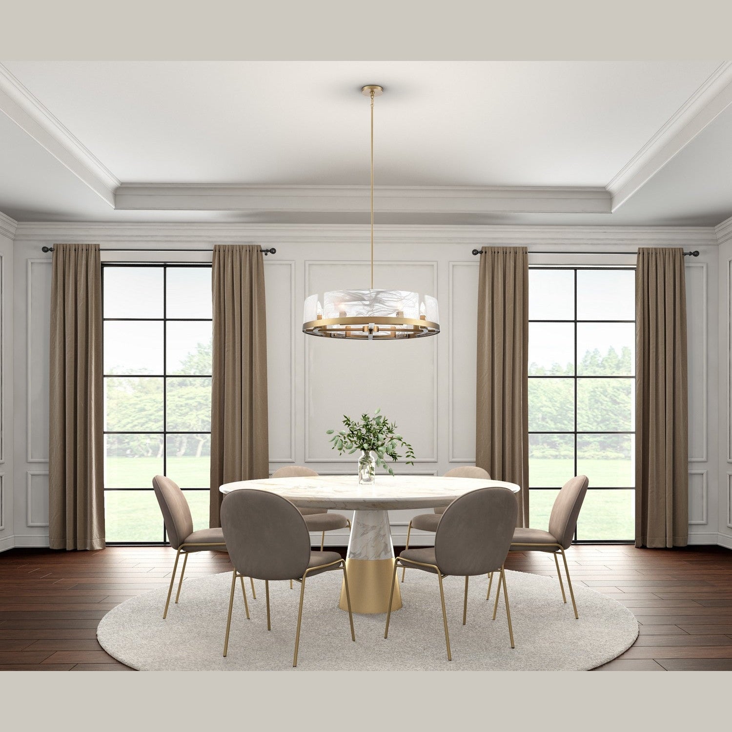 Artcraft - AC12178BR - Eight Light Chandelier - Skye - Brass