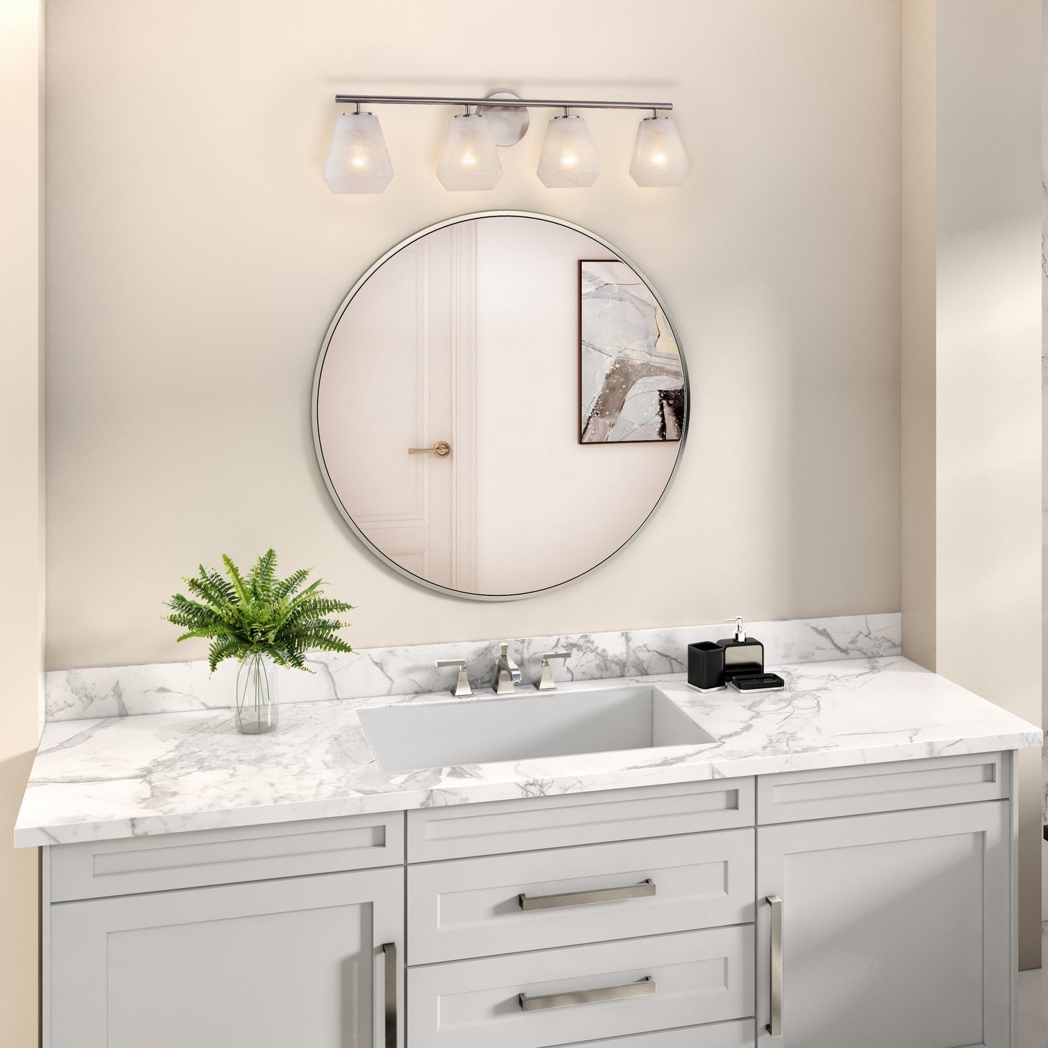 Artcraft - AC12184BN - Four Light Bathroom Vanity - Brooke - Brushed Nickel