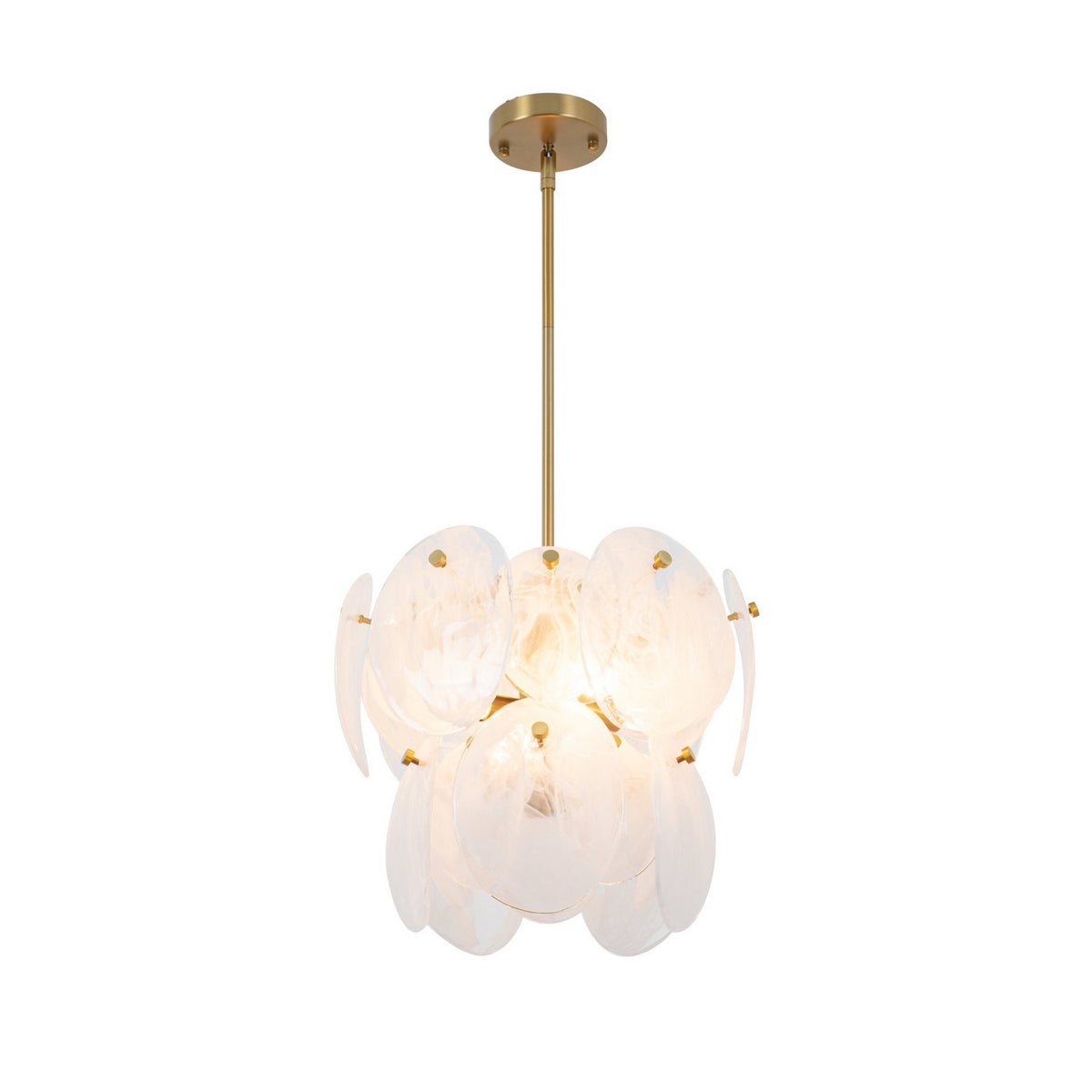 Artcraft - AC12210BR - Four Light Pendant - Lily - Brushed Brass