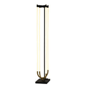 Artcraft - AC6816BK - LED Floor Lamp - Cascata - Black, Brushed Brass