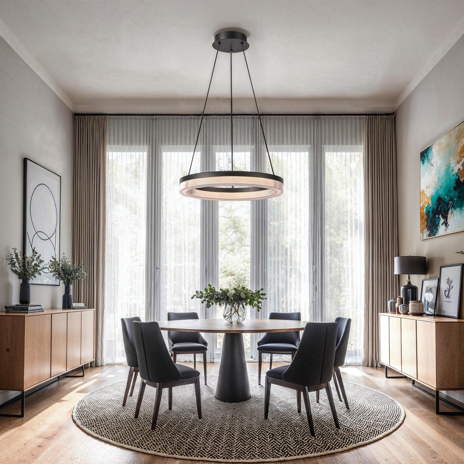 Artcraft - AC6831BK - LED Pendant - Ari - Black