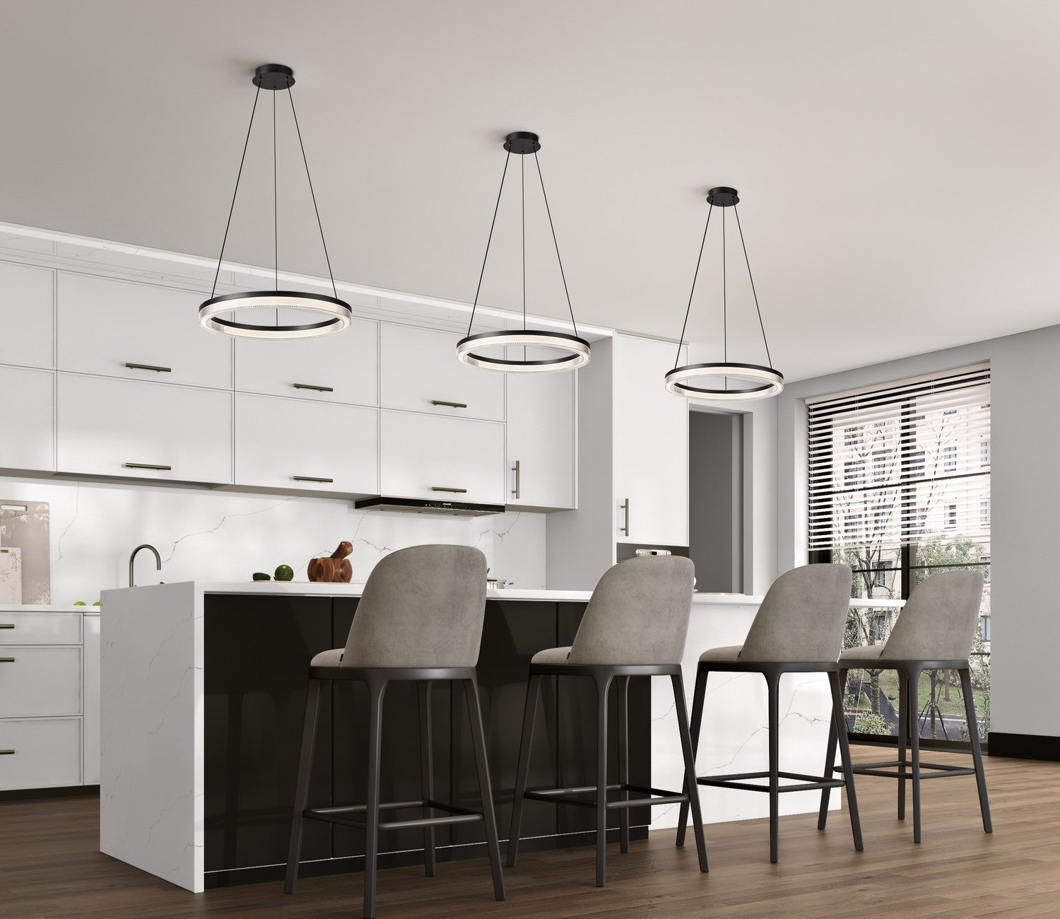 Artcraft - AC6832BK - LED Pendant - Ari - Black