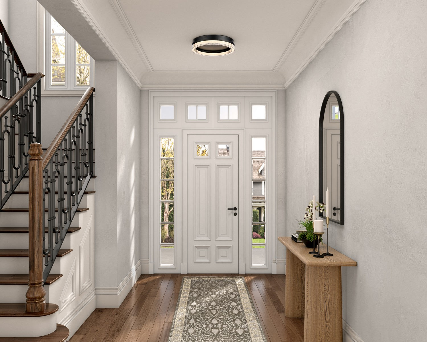 Artcraft - AC6833BK - LED Flush Mount - Ari - Black