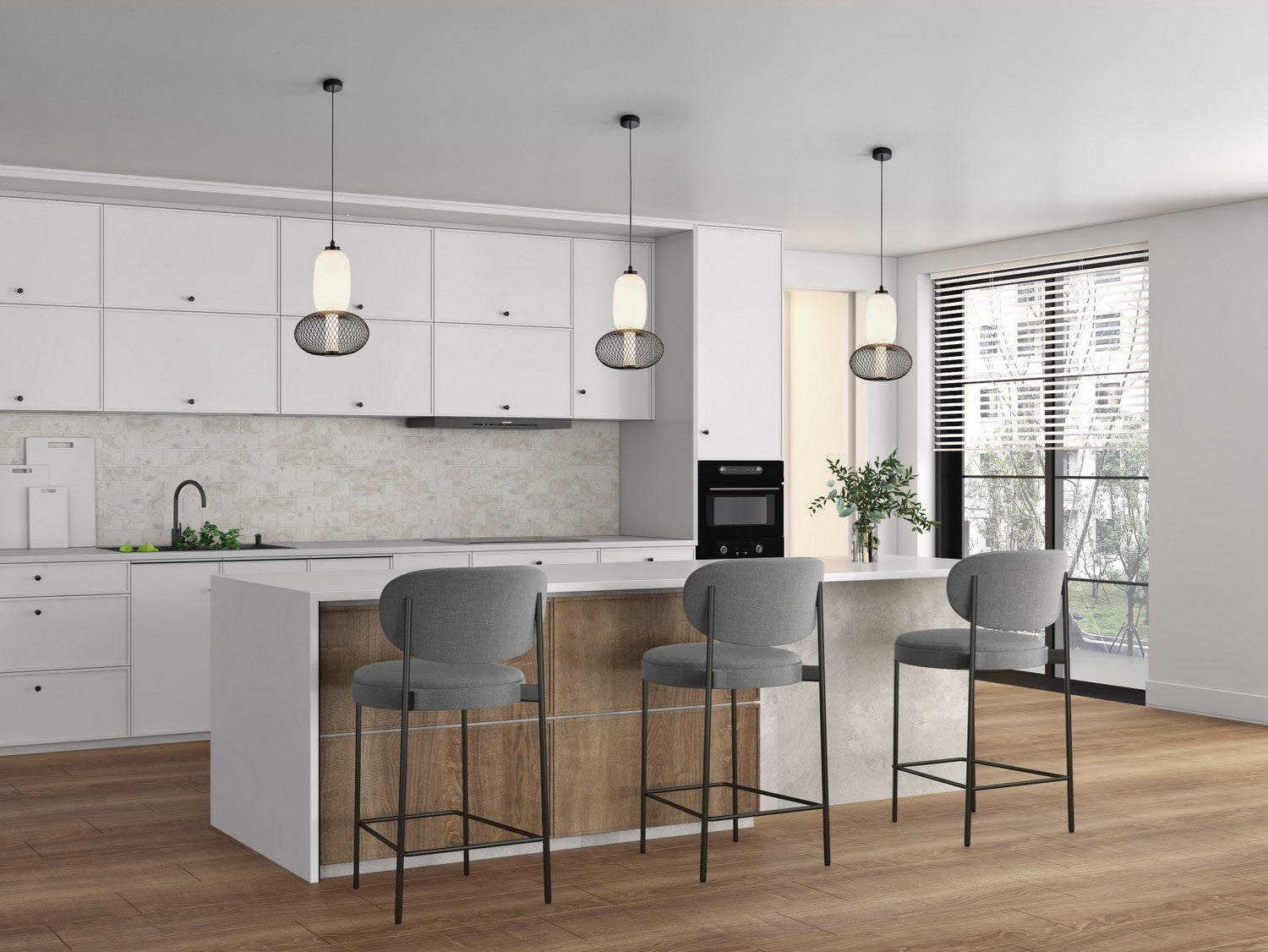 Artcraft - AC7461BK - LED Pendant - Ace - Black