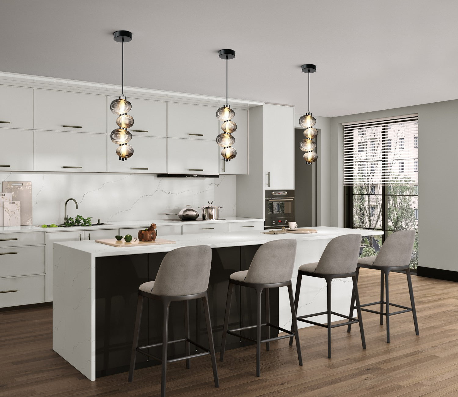 Artcraft - AC7801CH - LED Pendant - Ariel - Chrome