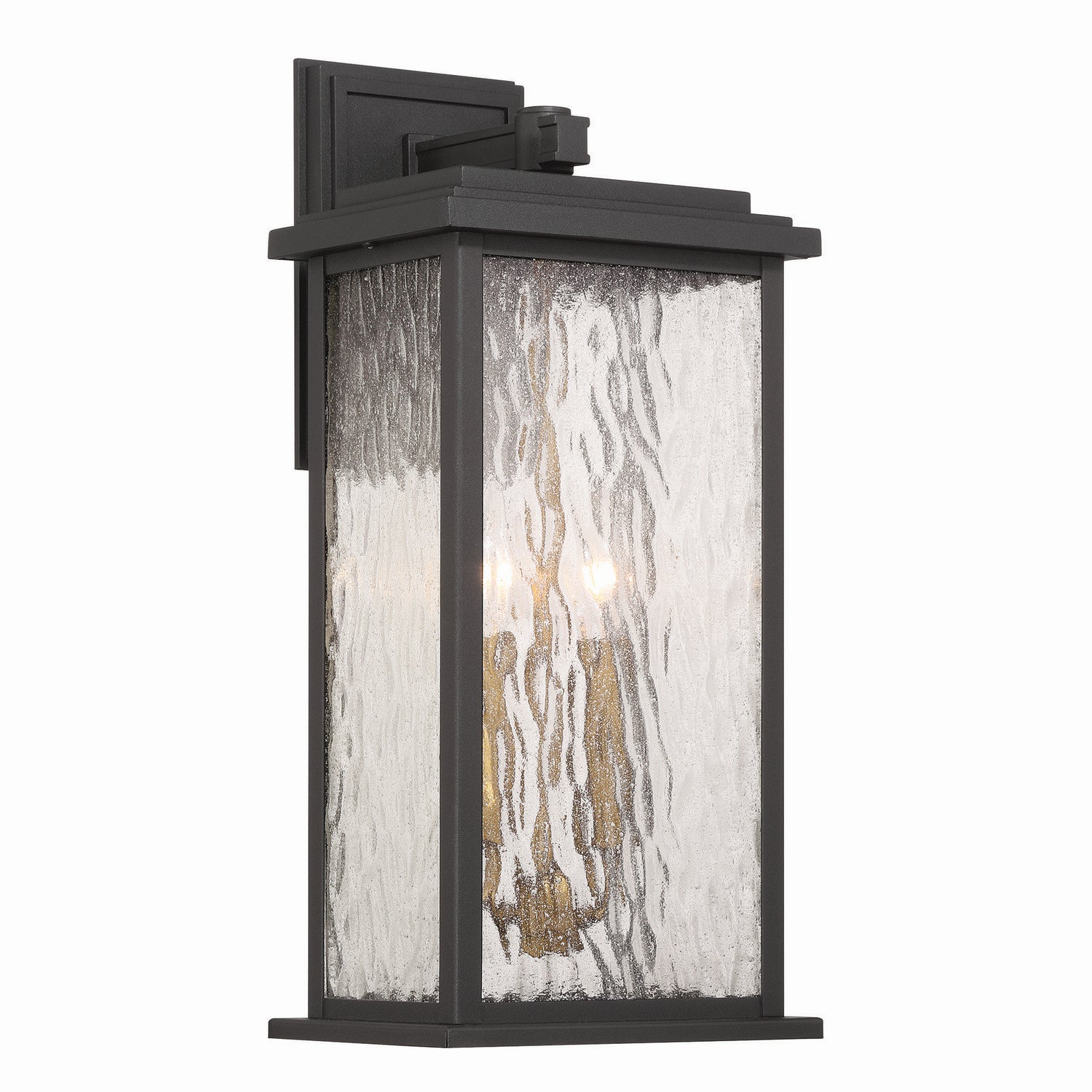 Artcraft - AC9272BK - Two Light Outdoor Wall Sconce - Estate - Black, Brass