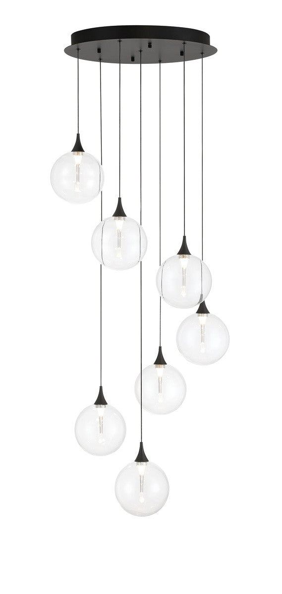 Eurofase - 48929-011 - Seven Light Chandelier - Black