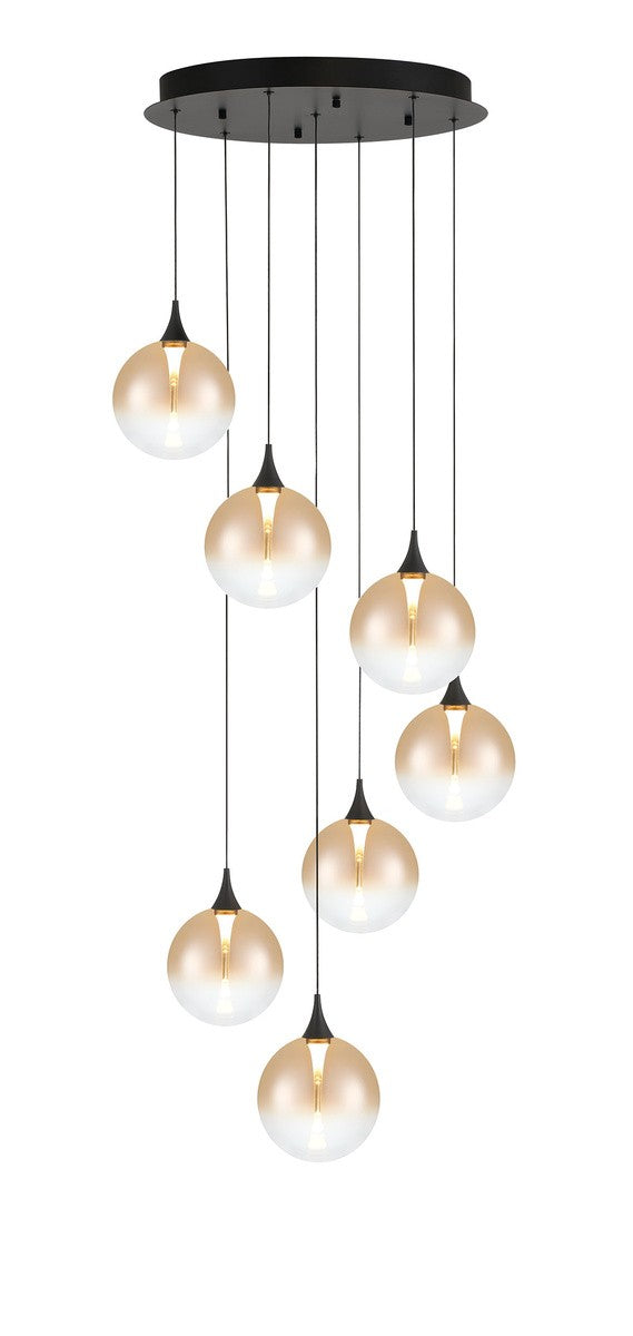 Eurofase - 48929-035 - Seven Light Chandelier - Black