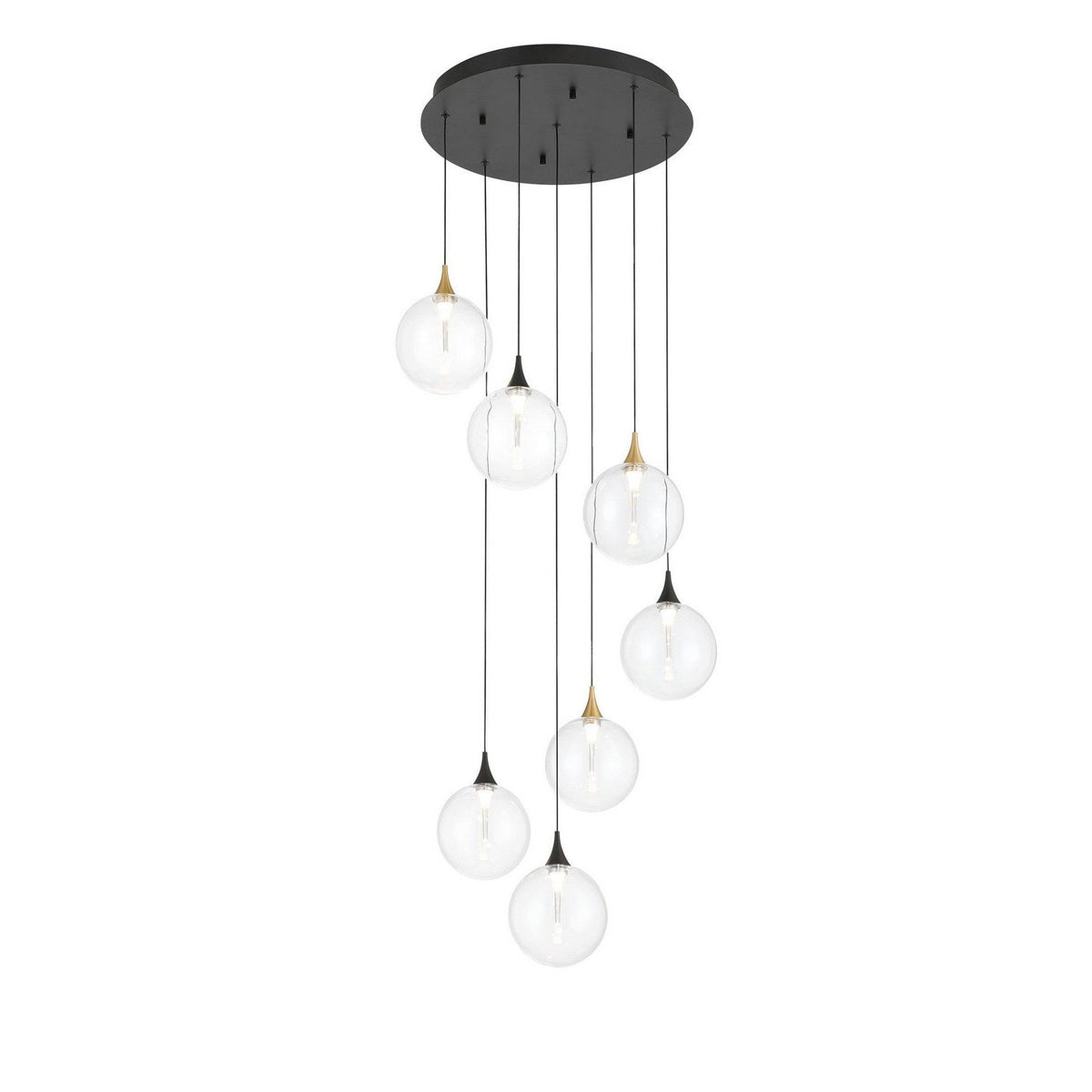 Eurofase - 48930-017 - Seven Light Chandelier - Gold-Black
