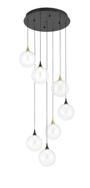 Eurofase - 48930-017 - Seven Light Chandelier - Gold-Black