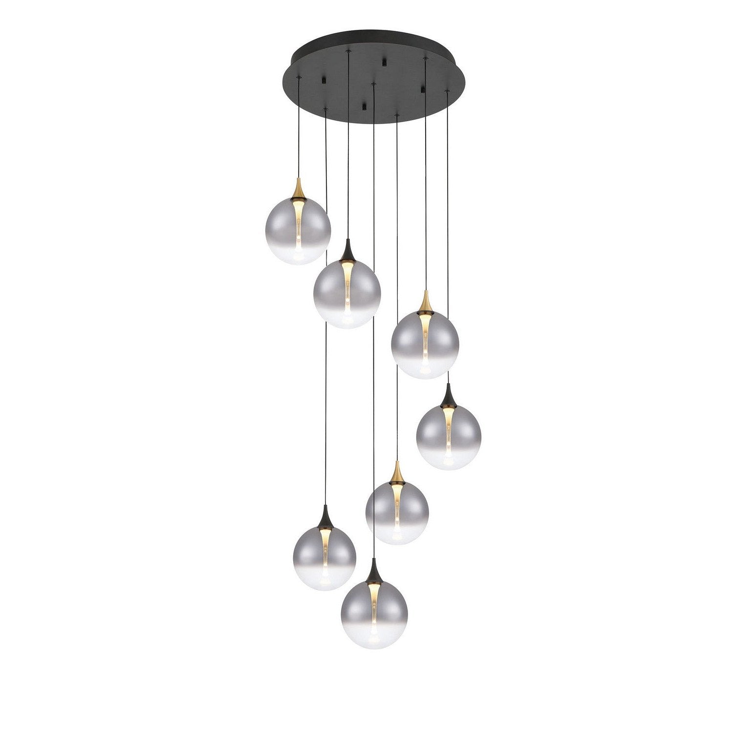 Eurofase - 48930-024 - Seven Light Chandelier - Gold-Black