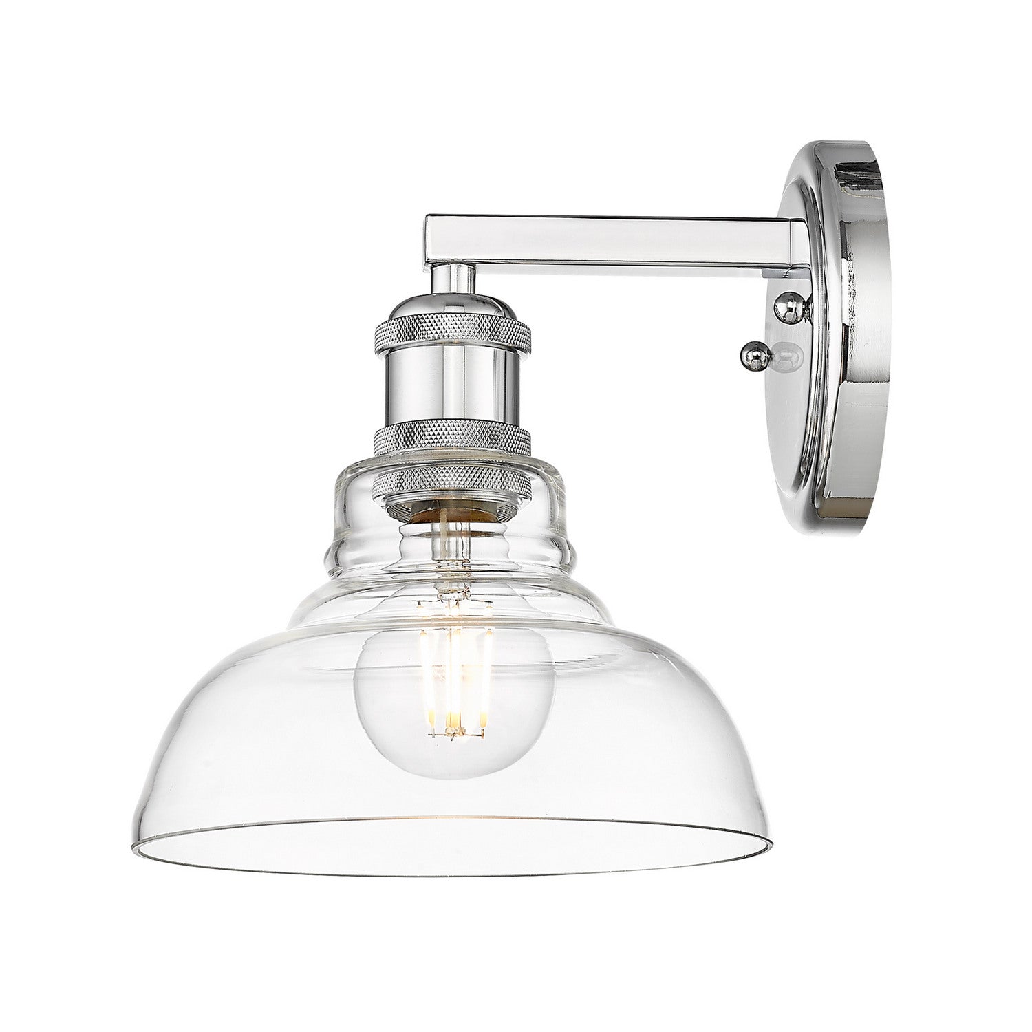 Golden - 0305-BA1 CH-CLR - One Light Wall Sconce - Carver - Chrome