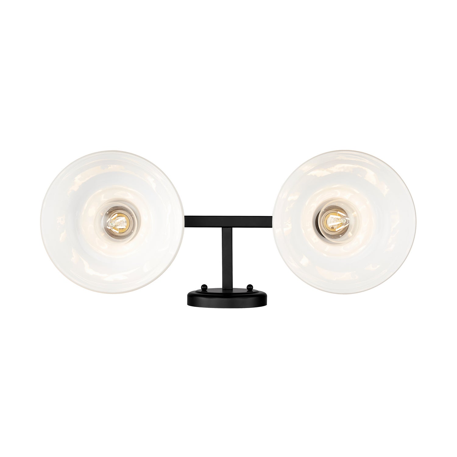 Golden - 0305-BA2 BLK-VMG - Two Light Vanity - Carver - Matte Black