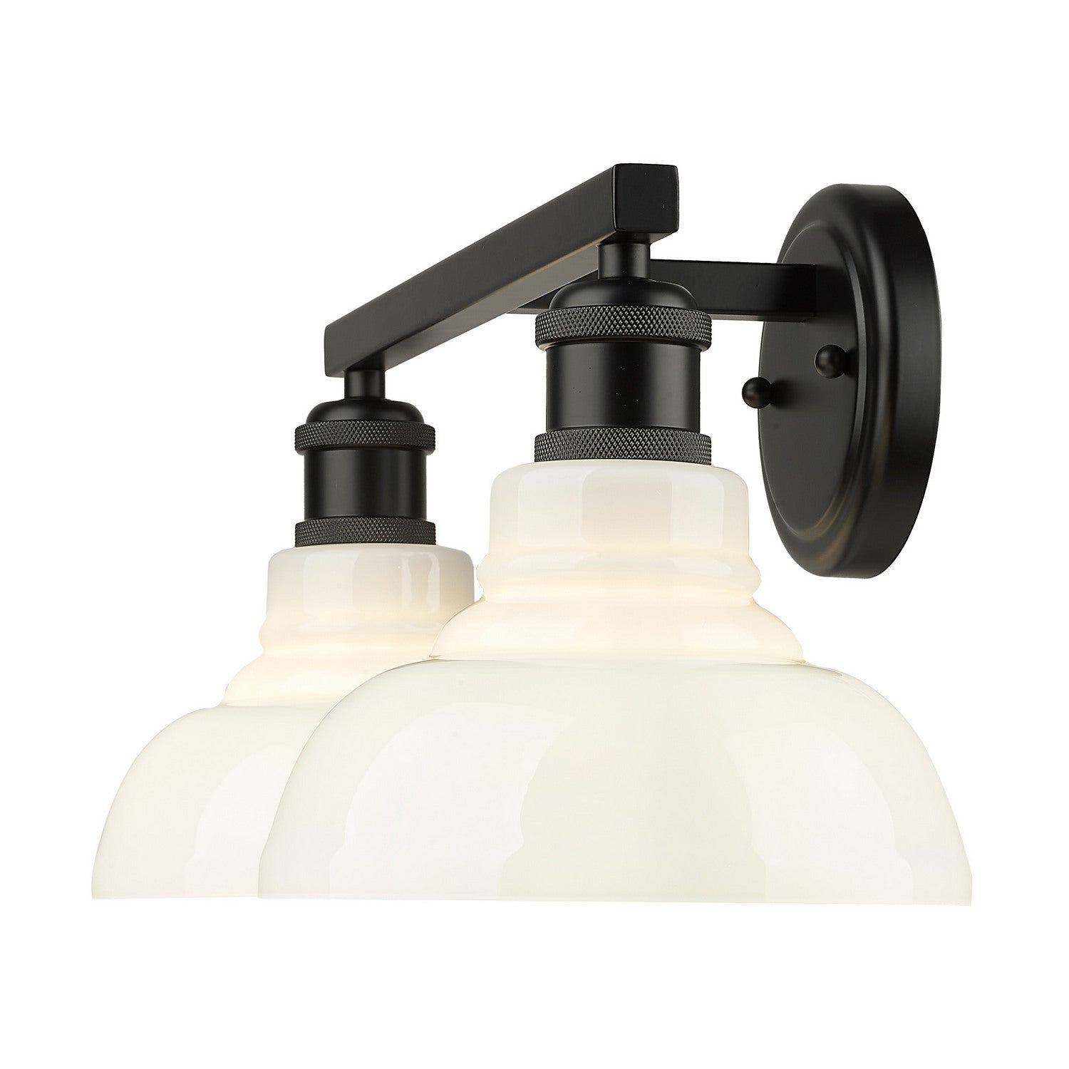 Golden - 0305-BA2 BLK-VMG - Two Light Vanity - Carver - Matte Black