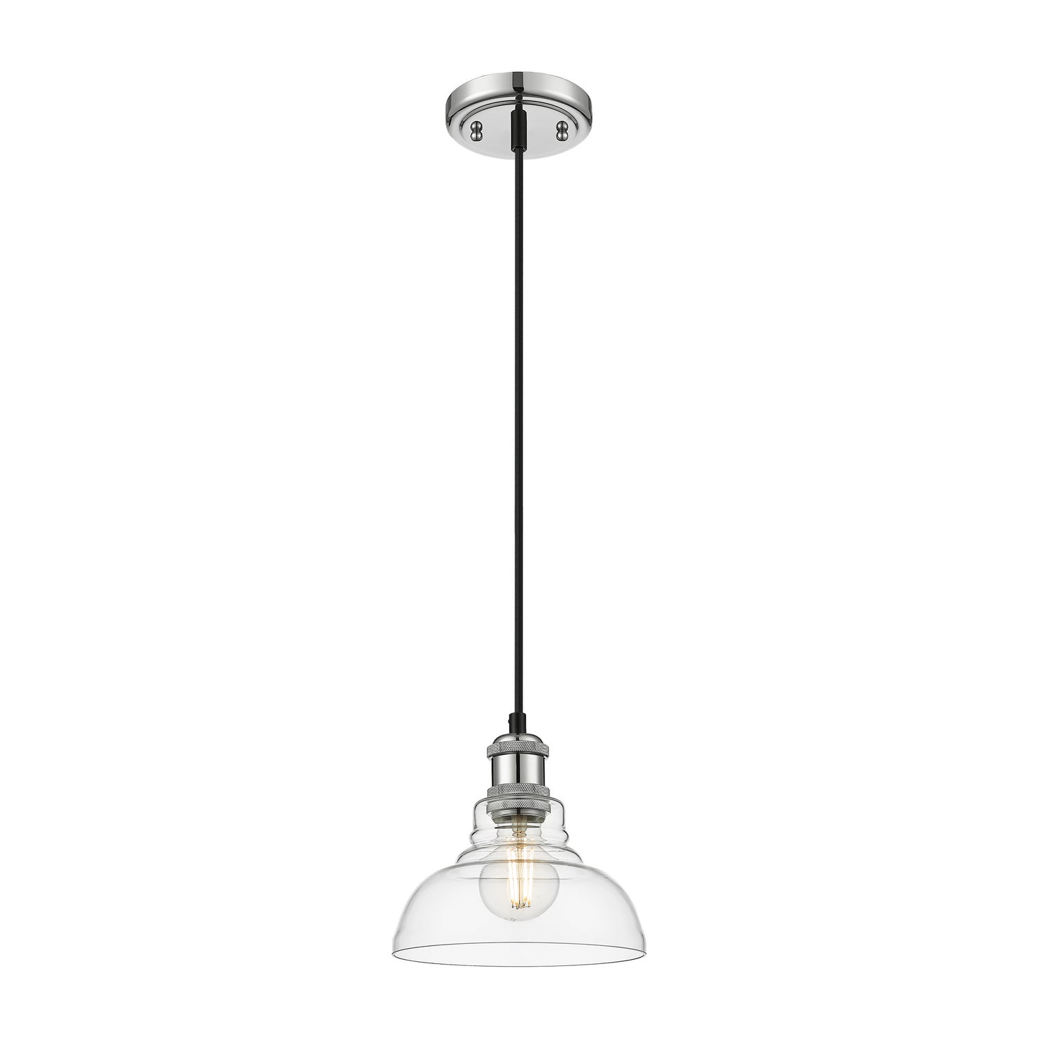 Golden - 0305-S CH-CLR - One Light Mini Pendant - Carver - Chrome