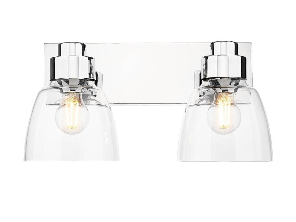Golden - 0314-BA2 CH-CLR - Two Light Vanity - Remy - Chrome