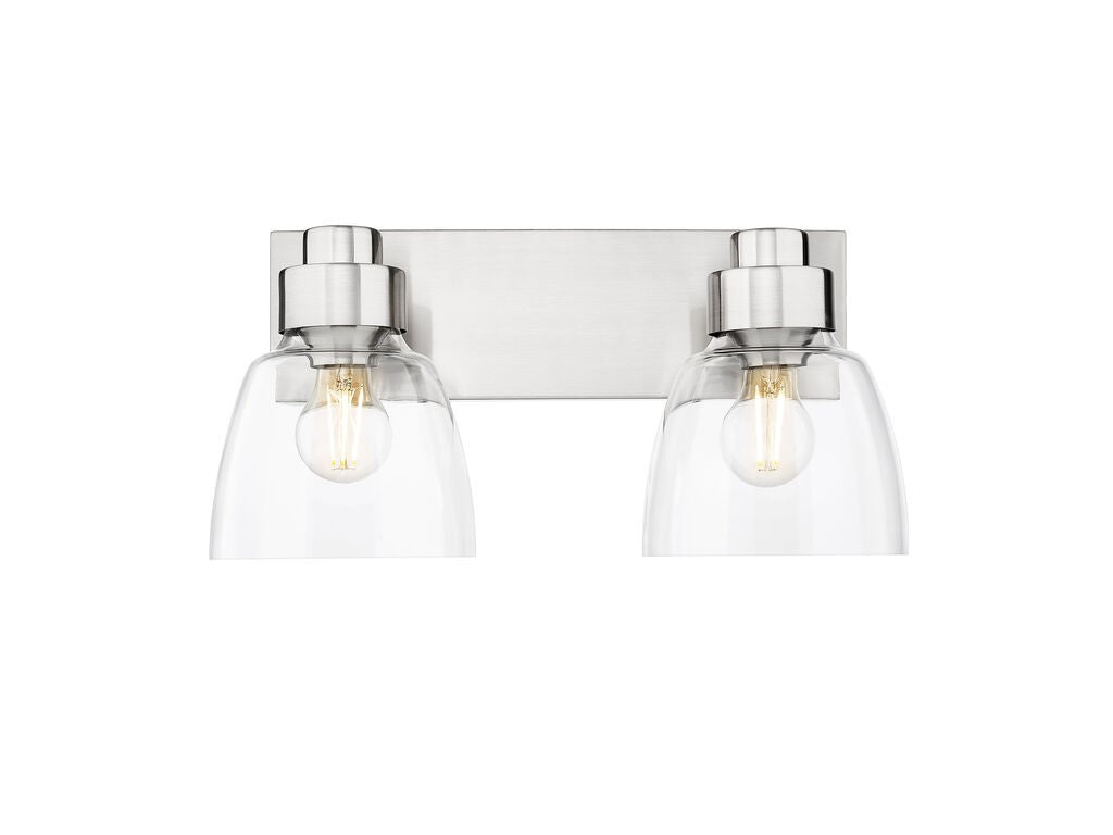 Golden - 0314-BA2 PW-CLR - Two Light Vanity - Remy - Pewter