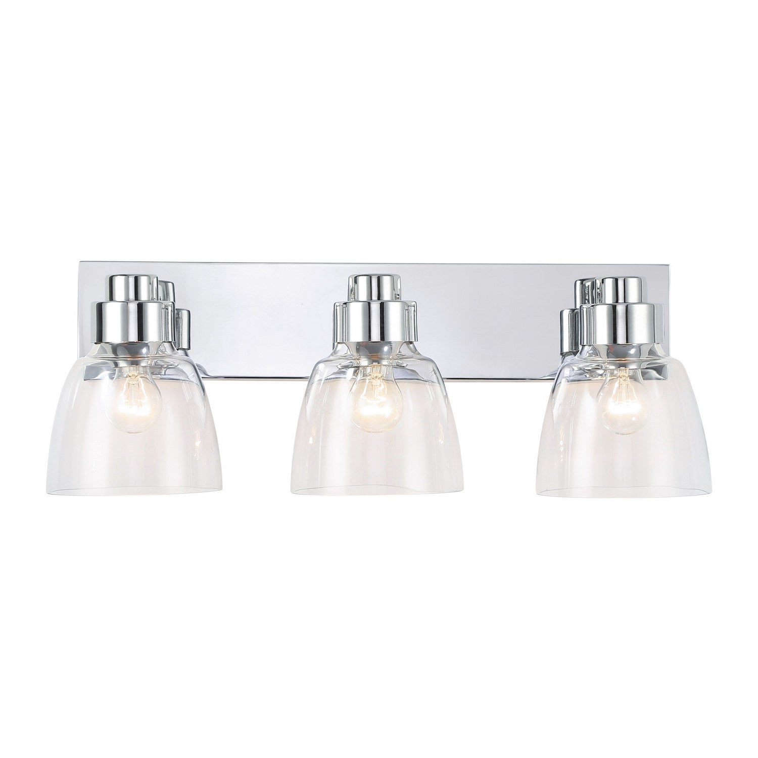 Golden - 0314-BA3 CH-CLR - Three Light Vanity - Remy - Chrome