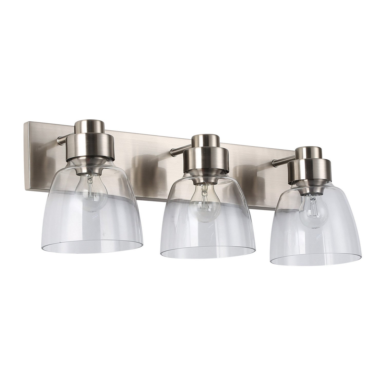 Golden - 0314-BA3 PW-CLR - Three Light Vanity - Remy - Pewter