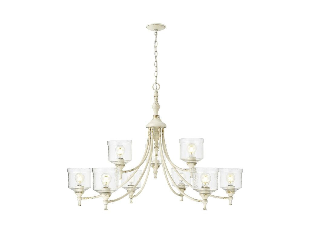 Golden - 0806-9 AI-HWG - Nine Light Chandelier - Keating - Antique Ivory