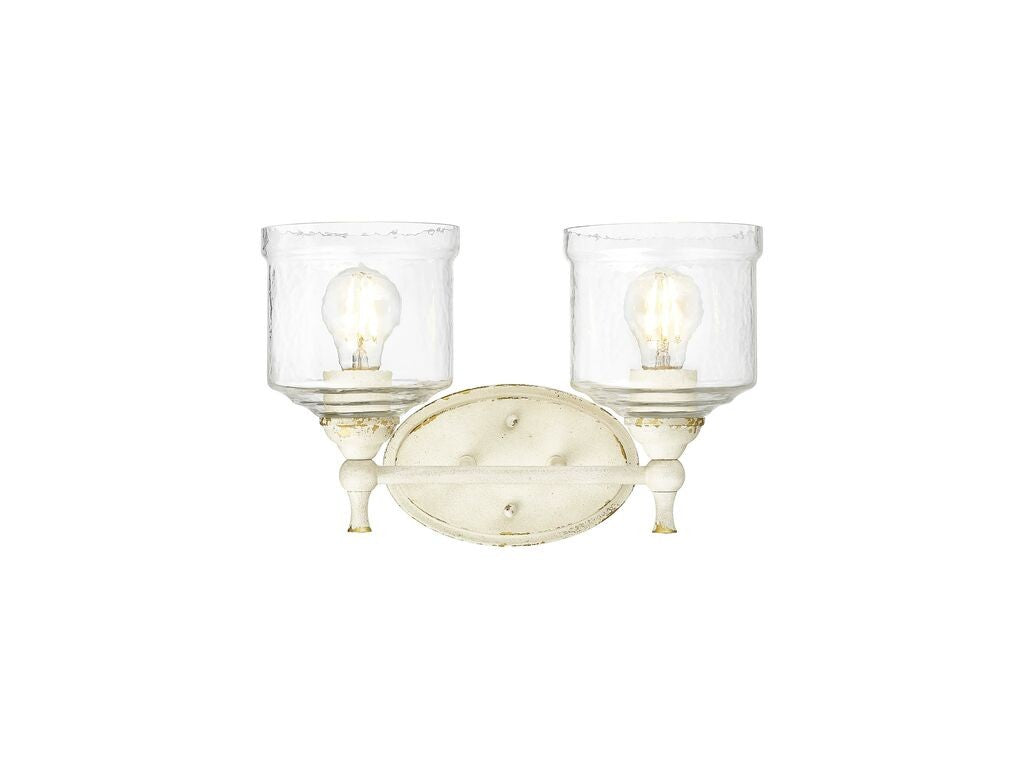 Golden - 0806-BA2 AI-HWG - Two Light Vanity - Keating - Antique Ivory